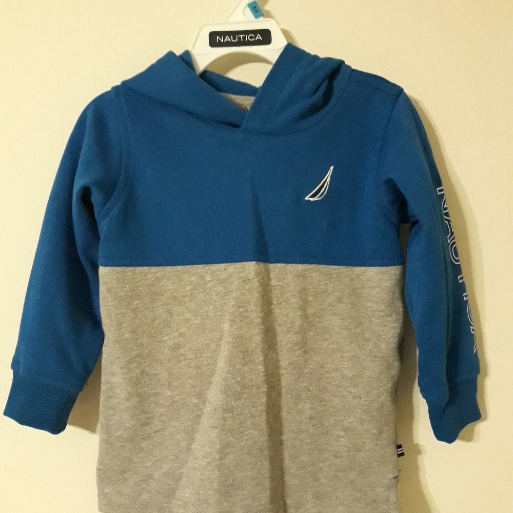 Nautica Royal Blue And Grey Hoodie 2T Boys